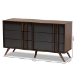 Baxton Studio Naoki Modern and Contemporary Two-Tone Grey and Walnut Finished Wood 6-Drawer Bedroom Dresser - LV15COD15231-Columbia/Dark Grey-6DW-Dresser