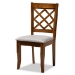 Baxton Studio Jana Modern and Contemporary Grey Fabric Upholstered and Walnut Brown Finished Wood 5-Piece Dining Set - Jana-Grey/Walnut-5PC Dining Set