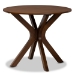 Baxton Studio Jana Modern and Contemporary Grey Fabric Upholstered and Walnut Brown Finished Wood 5-Piece Dining Set - Jana-Grey/Walnut-5PC Dining Set