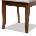 Baxton Studio Jana Modern and Contemporary Grey Fabric Upholstered and Walnut Brown Finished Wood 5-Piece Dining Set - Jana-Grey/Walnut-5PC Dining Set