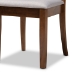 Baxton Studio Lore Modern and Contemporary Grey Fabric Upholstered and Walnut Brown Finished Wood 7-Piece Dining Set - Lore-Grey/Walnut-7PC Dining Set