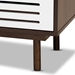 Baxton Studio Meike Mid-Century Modern Two-Tone Walnut Brown and White Finished Wood 3-Drawer Nightstand - LV14COD14230WI-Columbia/White-3DW-Nightstand