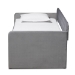 Baxton Studio Jona Modern and Contemporary Transitional Grey Velvet Fabric Upholstered and Button Tufted Twin Size Daybed with Trundle - CF9183-Grey-Daybed-T/T