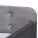 Baxton Studio Jona Modern and Contemporary Transitional Grey Velvet Fabric Upholstered and Button Tufted Twin Size Daybed with Trundle - CF9183-Grey-Daybed-T/T