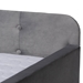 Baxton Studio Jona Modern and Contemporary Transitional Grey Velvet Fabric Upholstered and Button Tufted Full Size Daybed with Trundle - CF9183-Grey-Daybed-F/T
