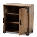 Baxton Studio Cyrille Modern and Contemporary Farmhouse Rustic Finished Wood 2-Door Shoe Cabinet - ID-SC001-Yosemile Oak-Shoe Rack