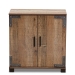 Baxton Studio Cyrille Modern and Contemporary Farmhouse Rustic Finished Wood 2-Door Shoe Cabinet - ID-SC001-Yosemile Oak-Shoe Rack