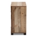 Baxton Studio Cyrille Modern and Contemporary Farmhouse Rustic Finished Wood 2-Door Shoe Cabinet - ID-SC001-Yosemile Oak-Shoe Rack