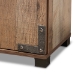 Baxton Studio Cyrille Modern and Contemporary Farmhouse Rustic Finished Wood 2-Door Shoe Cabinet - ID-SC001-Yosemile Oak-Shoe Rack