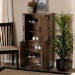 Baxton Studio Cyrille Modern and Contemporary Farmhouse Rustic Finished Wood 4-Door Shoe Cabinet - ID-SC003-Yosemile Oak-Shoe Rack