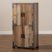 Baxton Studio Cyrille Modern and Contemporary Farmhouse Rustic Finished Wood 4-Door Shoe Cabinet - ID-SC003-Yosemile Oak-Shoe Rack