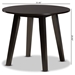 Baxton Studio Ela Modern and Contemporary Dark Brown Finished 35-Inch-Wide Round Wood Dining Table - RH7230T-Dark Brown-35-IN-DT
