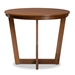 Baxton Studio Alayna Modern and Contemporary Walnut Brown Finished 35-Inch-Wide Round Wood Dining Table - RH7048T-Walnut-35-IN-DT
