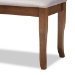 Baxton Studio Cornelie Modern and Contemporary Transitional Grey Fabric Upholstered and Walnut Brown Finished Wood Dining Bench - RH036-Grey/Walnut-Dining Bench