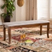 Baxton Studio Cornelie Modern and Contemporary Transitional Grey Fabric Upholstered and Walnut Brown Finished Wood Dining Bench - RH036-Grey/Walnut-Dining Bench
