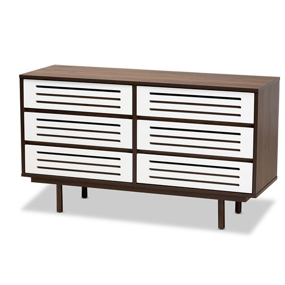 Whole Bedroom Furniture, Baxton Studio Luminescence White Faux Leather Upholstered Dresser