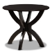 Baxton Studio Quinlan Modern and Contemporary Sand Fabric Upholstered and Dark Brown Finished Wood 5-Piece Dining Set - Quinlan-Dark Brown/Sand-5PC Dining Set