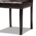 Baxton Studio Vida Modern and Contemporary Dark Brown Faux Leather Upholstered and Dark Brown Finished Wood 5-Piece Dining Set - Vida-Dark Brown-5PC Dining Set