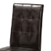Baxton Studio Elira Modern and Contemporary Dark Brown Faux Leather Upholstered and Dark Brown Finished Wood 5-Piece Dining Set - Elira-Dark Brown-5PC Dining Set