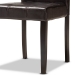 Baxton Studio Elira Modern and Contemporary Dark Brown Faux Leather Upholstered and Dark Brown Finished Wood 5-Piece Dining Set - Elira-Dark Brown-5PC Dining Set