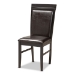 Baxton Studio Ancel Modern and Contemporary Dark Brown Faux Leather Upholstered and Dark Brown Finished Wood 5-Piece Dining Set - Ancel-Dark Brown-5PC Dining Set