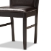 Baxton Studio Ancel Modern and Contemporary Dark Brown Faux Leather Upholstered and Dark Brown Finished Wood 5-Piece Dining Set - Ancel-Dark Brown-5PC Dining Set