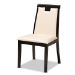 Baxton Studio Ryan Modern and Contemporary Beige Faux Leather Upholstered and Dark Brown Finished Wood 5-Piece Dining Set - Ryan-Dark Brown/Beige-5PC Dining Set