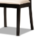Baxton Studio Ryan Modern and Contemporary Beige Faux Leather Upholstered and Dark Brown Finished Wood 5-Piece Dining Set - Ryan-Dark Brown/Beige-5PC Dining Set