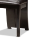 Baxton Studio Sorley Modern and Contemporary Dark Brown Faux Leather Upholstered and Dark Brown Finished Wood 5-Piece Dining Set - Sorley-Dark Brown-5PC Dining Set