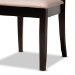Baxton Studio Maisie Modern and Contemporary Sand Fabric Upholstered and Dark Brown Finished Wood 5-Piece Dining Set - Maisie-Sand/Dark Brown-5PC Dining Set