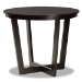 Baxton Studio Leda Modern and Contemporary Grey Fabric Upholstered and Dark Brown Finished Wood 5-Piece Dining Set - Leda-Grey/Dark Brown-5PC Dining Set