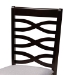 Baxton Studio Leda Modern and Contemporary Grey Fabric Upholstered and Dark Brown Finished Wood 5-Piece Dining Set - Leda-Grey/Dark Brown-5PC Dining Set