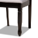 Baxton Studio Leda Modern and Contemporary Grey Fabric Upholstered and Dark Brown Finished Wood 5-Piece Dining Set - Leda-Grey/Dark Brown-5PC Dining Set