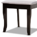 Baxton Studio Savina Modern and Contemporary Grey Fabric Upholstered and Dark Brown Finished Wood 5-Piece Dining Set - Savina-Grey/Dark Brown-5PC Dining Set