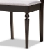 Baxton Studio Alma Modern and Contemporary Grey Fabric Upholstered and Dark Brown Finished Wood 5-Piece Dining Set - Alma-Grey/Dark Brown-5PC Dining Set