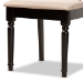 Baxton Studio Anise Modern and Contemporary Sand Fabric Upholstered and Dark Brown Finished Wood 5-Piece Dining Set - Anise-Sand/Dark Brown-5PC Dining Set