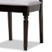 Baxton Studio Anise Modern and Contemporary Grey Fabric Upholstered and Dark Brown Finished Wood 5-Piece Dining Set - Anise-Grey/Dark Brown-5PC Dining Set