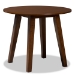 Baxton Studio Lilly Modern and Contemporary Grey Fabric Upholstered and Walnut Brown Finished Wood 5-Piece Dining Set - Lilly-Grey/Walnut-5PC Dining Set