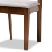 Baxton Studio Alena Modern and Contemporary Grey Fabric Upholstered and Walnut Brown Finished Wood 5-Piece Dining Set - Alena-Grey/Walnut-5PC Dining Set