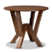 Baxton Studio Elise Modern and Contemporary Grey Fabric Upholstered and Walnut Brown Finished Wood 5-Piece Dining Set - Elise-Grey/Walnut-5PC Dining Set