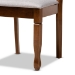 Baxton Studio Aspen Modern and Contemporary Grey Fabric Upholstered and Walnut Brown Finished Wood 5-Piece Dining Set - Aspen-Grey/Walnut-5PC Dining Set