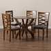 Baxton Studio Aspen Modern and Contemporary Grey Fabric Upholstered and Walnut Brown Finished Wood 5-Piece Dining Set - Aspen-Grey/Walnut-5PC Dining Set