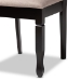 Baxton Studio Lanier Modern and Contemporary Sand Fabric Upholstered Dark Brown Finished Wood 7-Piece Dining Set - RH318C-Sand/Dark Brown-7PC Dining Set