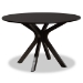 Baxton Studio Jana Modern and Contemporary Sand Fabric Upholstered and Dark Brown Finished Wood 7-Piece Dining Set - Jana-Sand/Dark Brown-7PC Dining Set