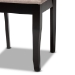 Baxton Studio Jana Modern and Contemporary Sand Fabric Upholstered and Dark Brown Finished Wood 7-Piece Dining Set - Jana-Sand/Dark Brown-7PC Dining Set