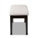 Baxton Studio Teresa Modern and Contemporary Transitional Grey Fabric Upholstered and Dark Brown Finished Wood Dining Bench - RH037-Grey/Dark Brown-Dining Bench