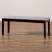 Baxton Studio Teresa Modern and Contemporary Transitional Grey Fabric Upholstered and Dark Brown Finished Wood Dining Bench - RH037-Grey/Dark Brown-Dining Bench