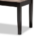 Baxton Studio Teresa Modern and Contemporary Transitional Sand Fabric Upholstered and Dark Brown Finished Wood Dining Bench - RH037-Sand/Dark Brown-Dining Bench