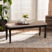Baxton Studio Teresa Modern and Contemporary Transitional Sand Fabric Upholstered and Dark Brown Finished Wood Dining Bench - RH037-Sand/Dark Brown-Dining Bench