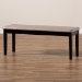 Baxton Studio Teresa Modern and Contemporary Transitional Sand Fabric Upholstered and Dark Brown Finished Wood Dining Bench - RH037-Sand/Dark Brown-Dining Bench